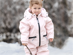 Ver de Terre rose powder rubber snowsuit  